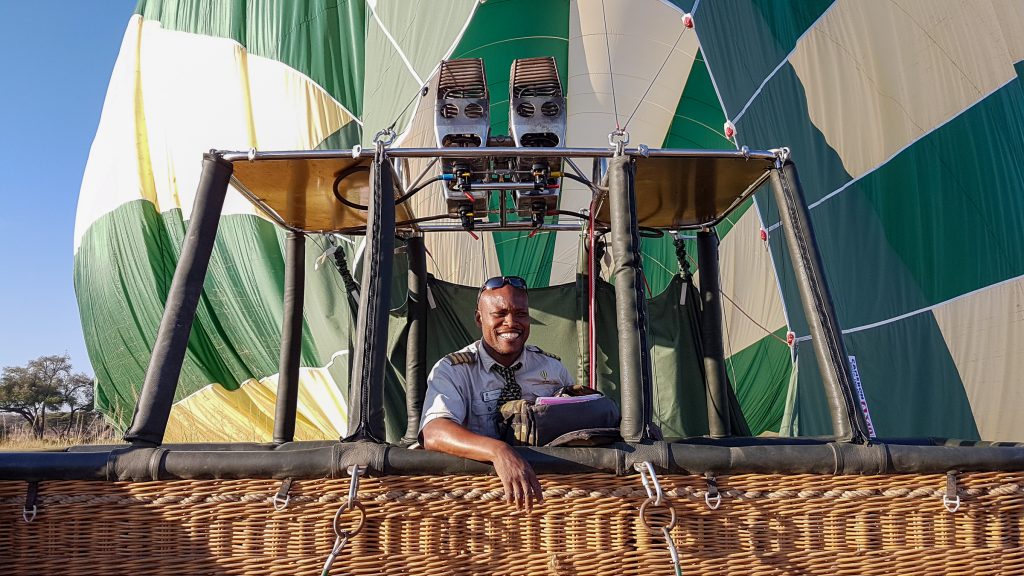 Hot air balloon pilot, Ruaha, Tanzania