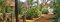 The courtyard garden at Fort House Hotel