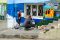 Street artist in Valparaiso, Chile