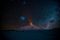 Milky way over Villarrica volcano, Lake District, Chile