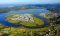 Aerial view of Knysna on the Garden Route, South Africa