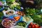 Fresh vegetables at market, Peru