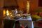 Dining by the fire at Awasi Atacama, Chile