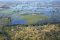 Aerial view of Pom Pom Camp, Okavango Delta, Botswana