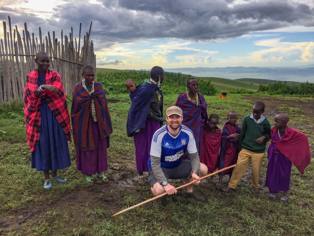 Visiting a Maasai village near The Highlands, Ngorongoro, Tanzania