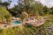Aerial view of Kafunta River Lodge, South Luangwa, Zambia