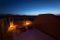 Sleepout deck at night at Kulala Desert Lodge, Sossusvlei, Namibia