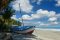 Rustic boat at the beach, Mancora, Peru